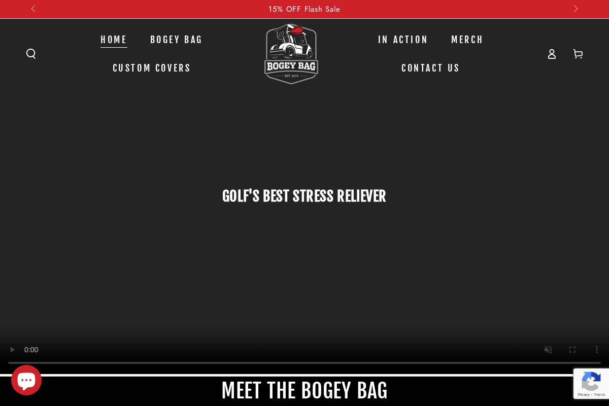 thebogeybag.com homepage screenshot