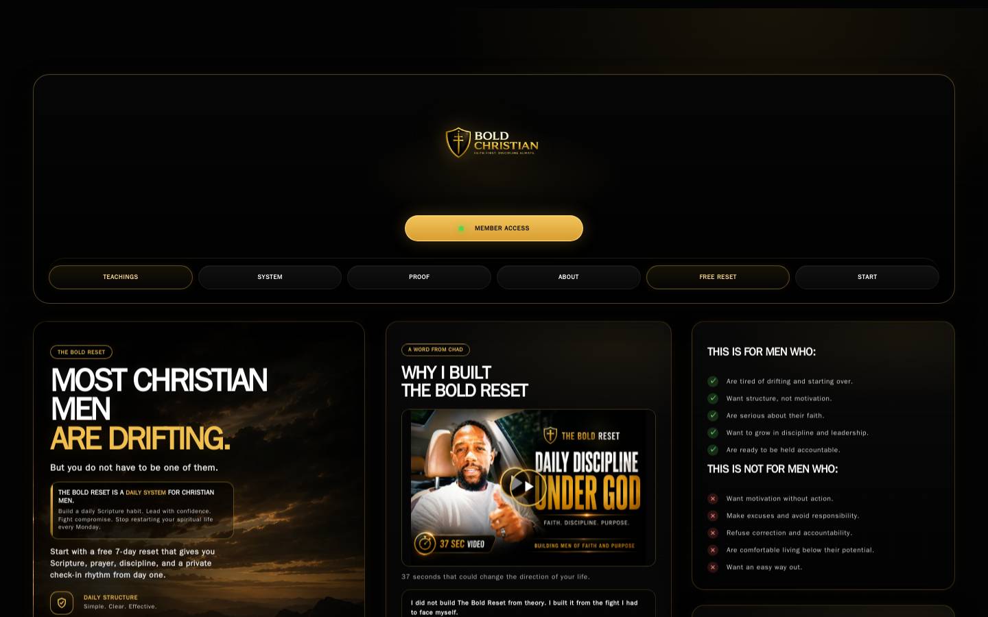 theboldchristian.com homepage screenshot