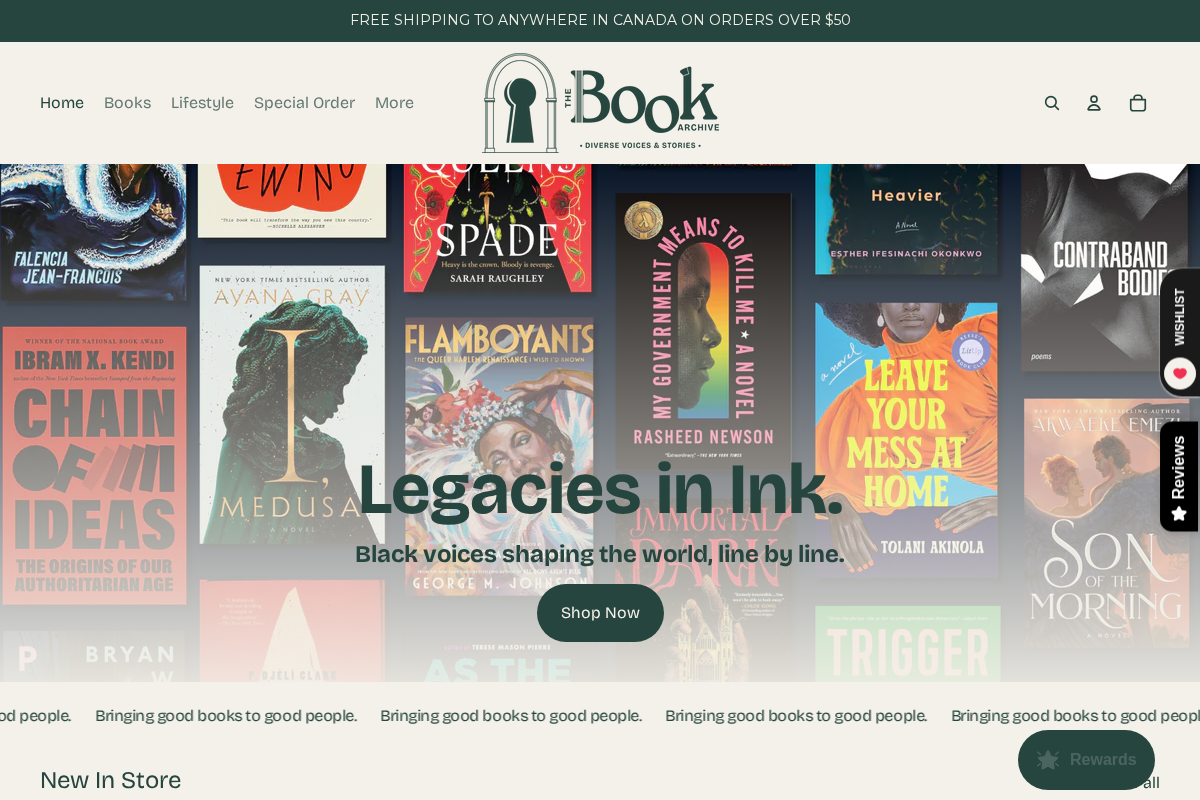 The Book Archive homepage screenshot
