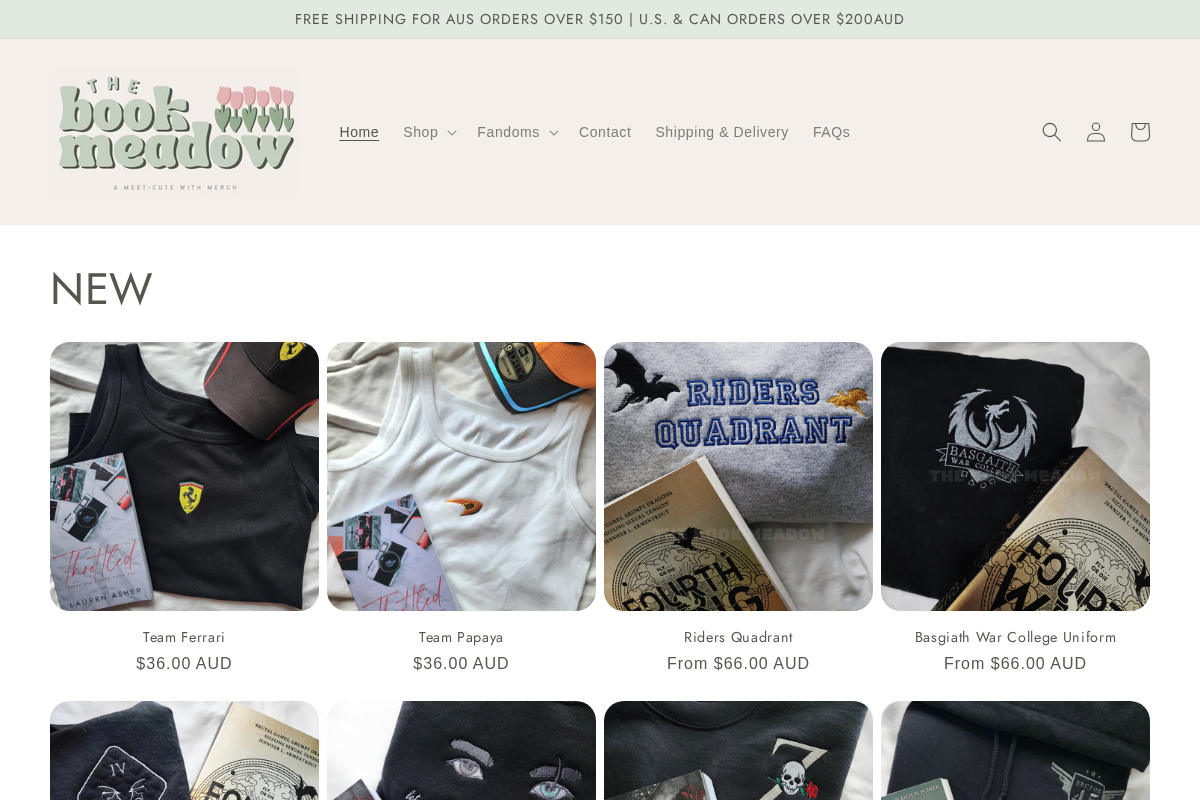 The Book Meadow homepage screenshot