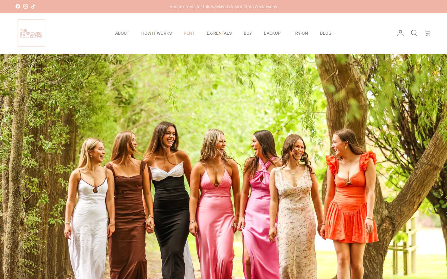 theborrowedcollective.com homepage screenshot