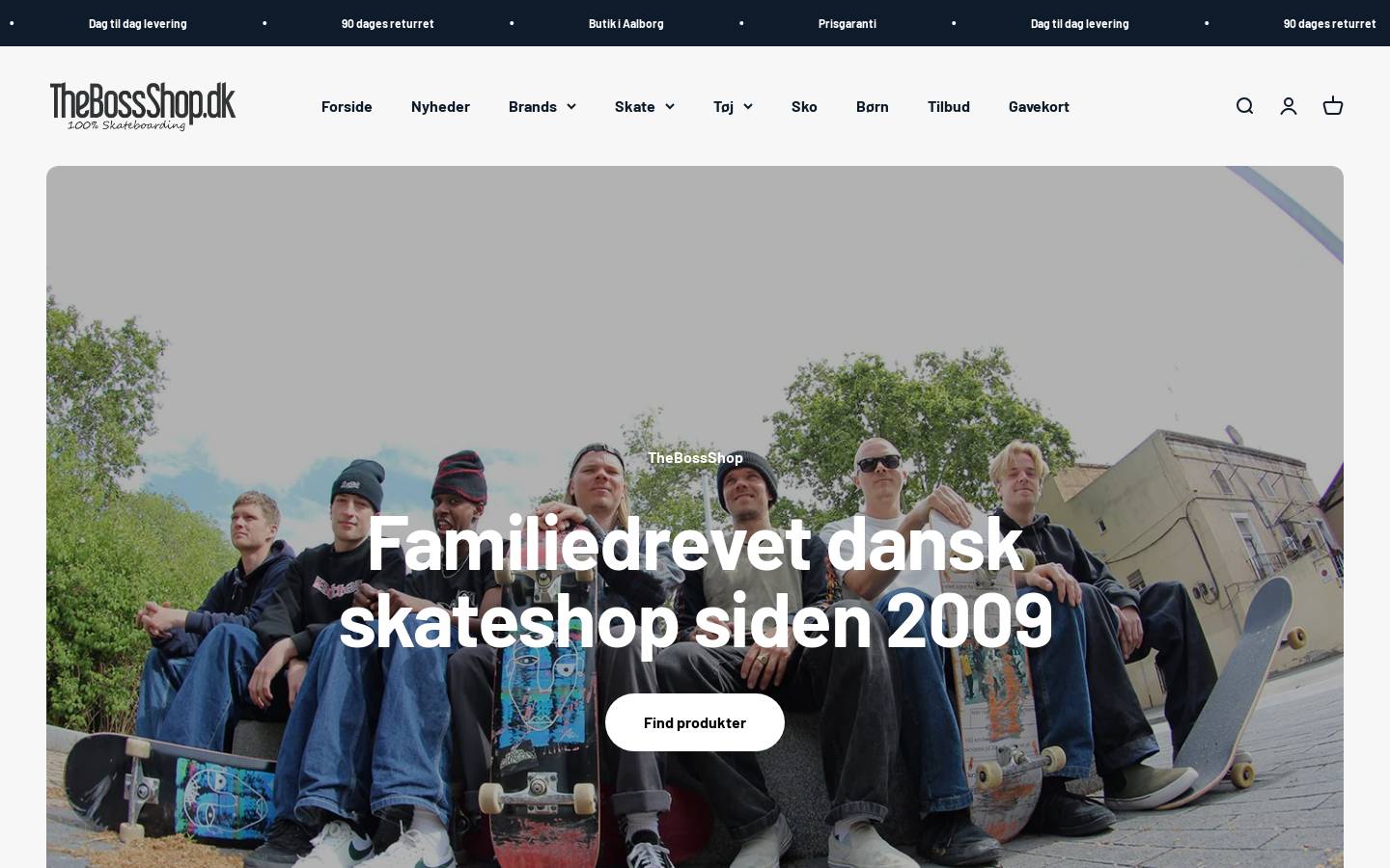 Thebossshop homepage screenshot