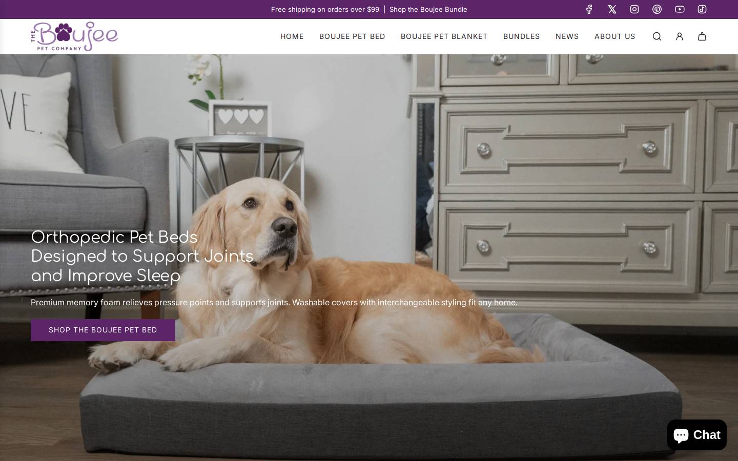 theboujeepetcompany.com homepage screenshot