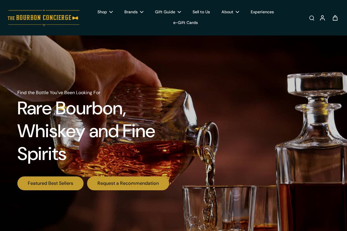 thebourbonconcierge.com homepage screenshot