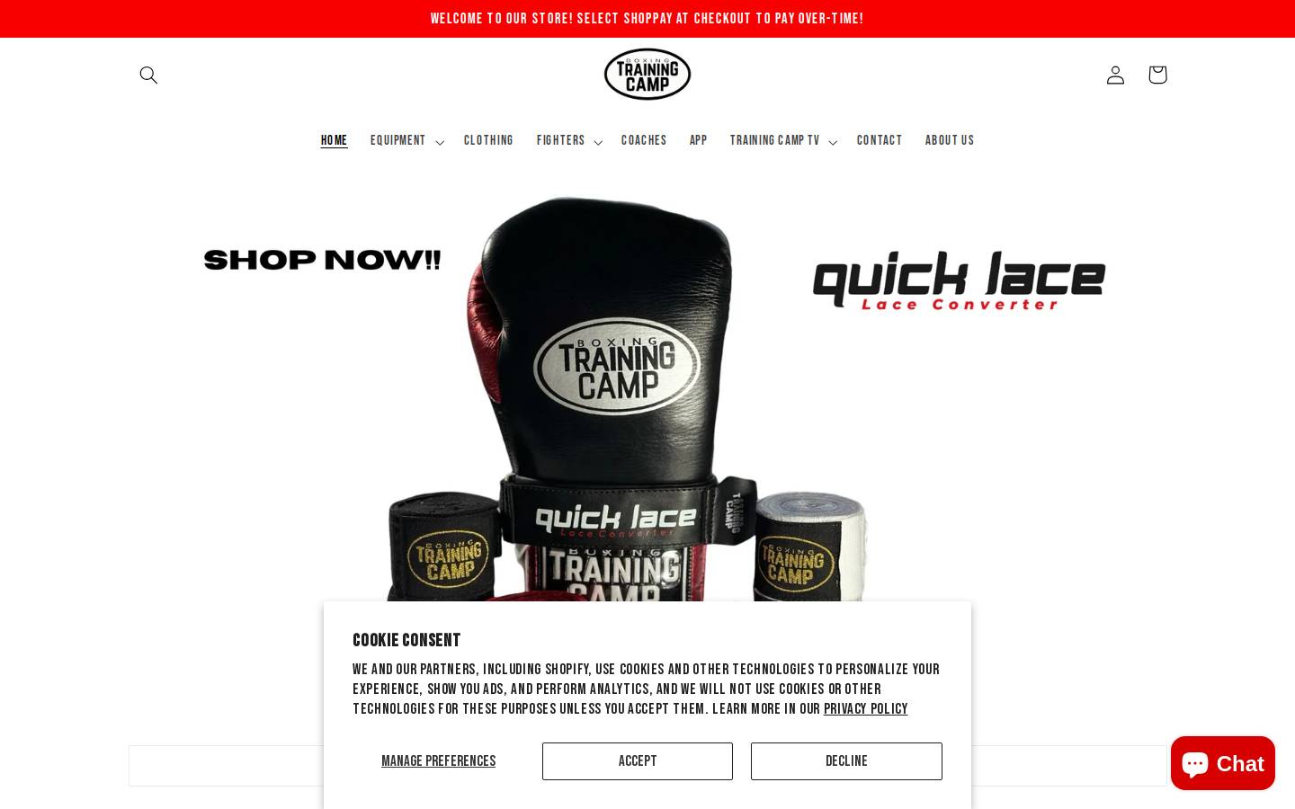 theboxingtrainingcamp.com homepage screenshot