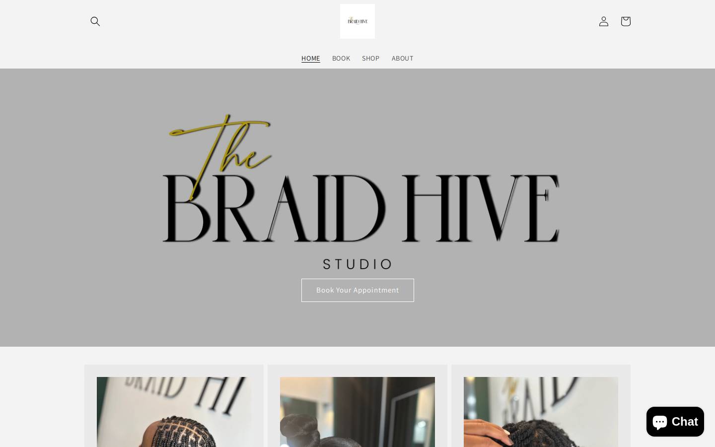 thebraidhive.com homepage screenshot