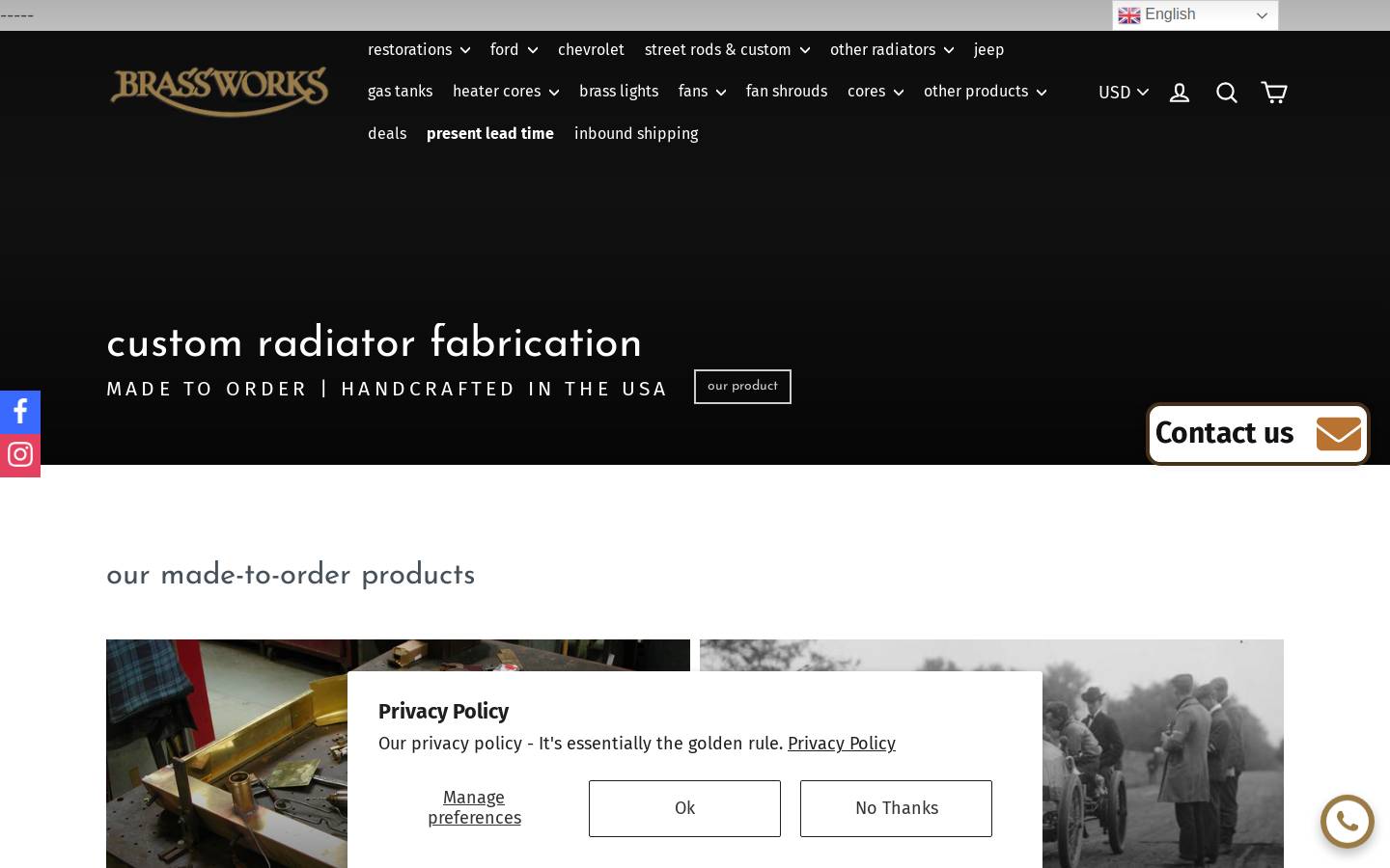 thebrassworks.net homepage screenshot