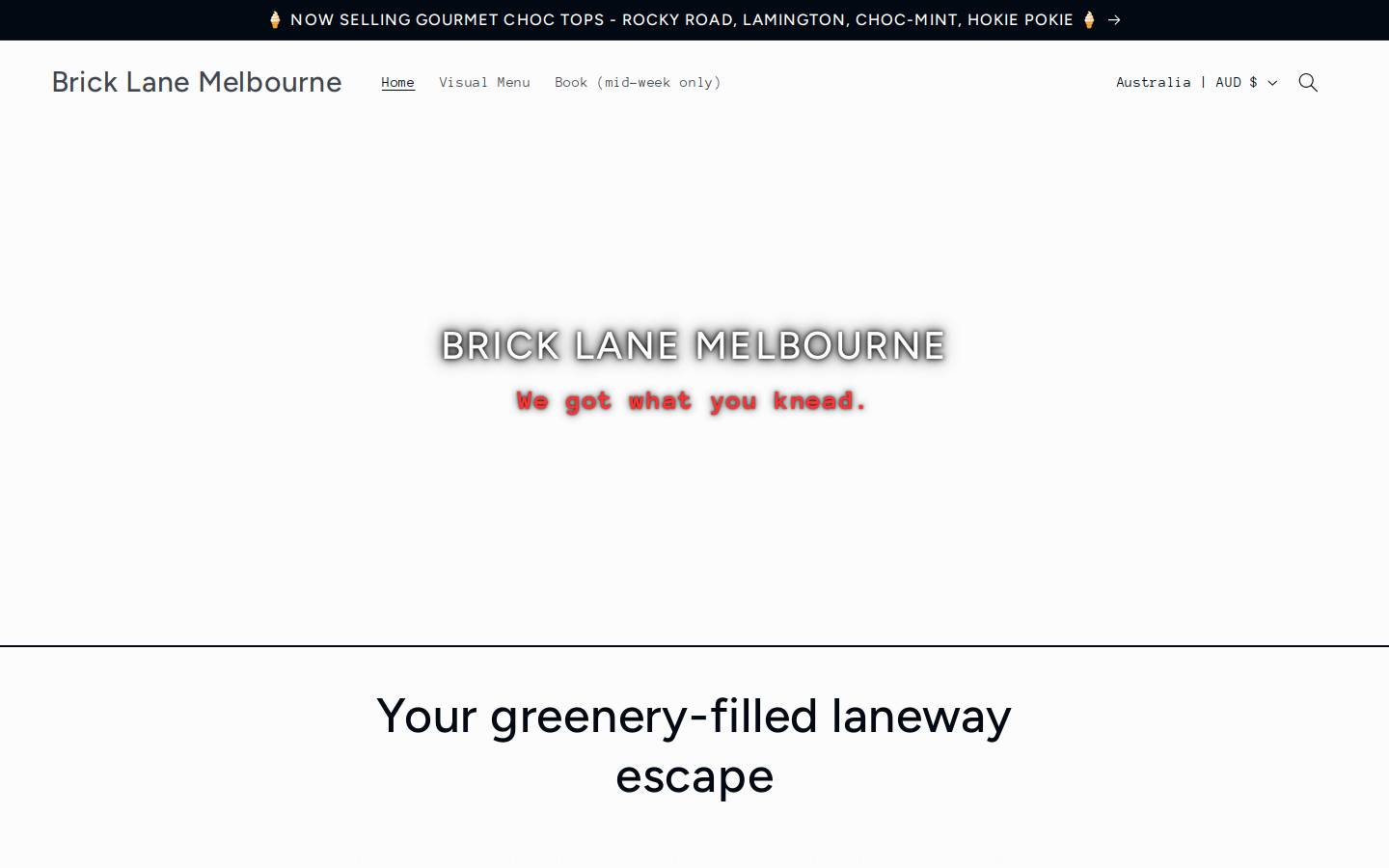 thebricklane.com.au homepage screenshot