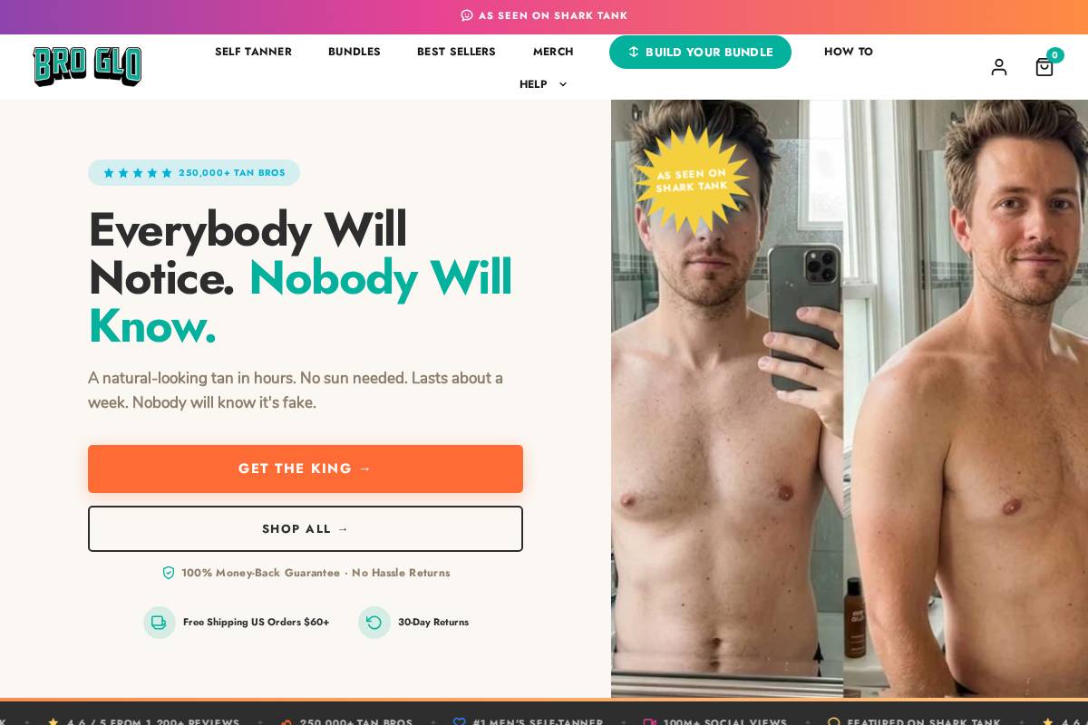 Thebroglo homepage screenshot