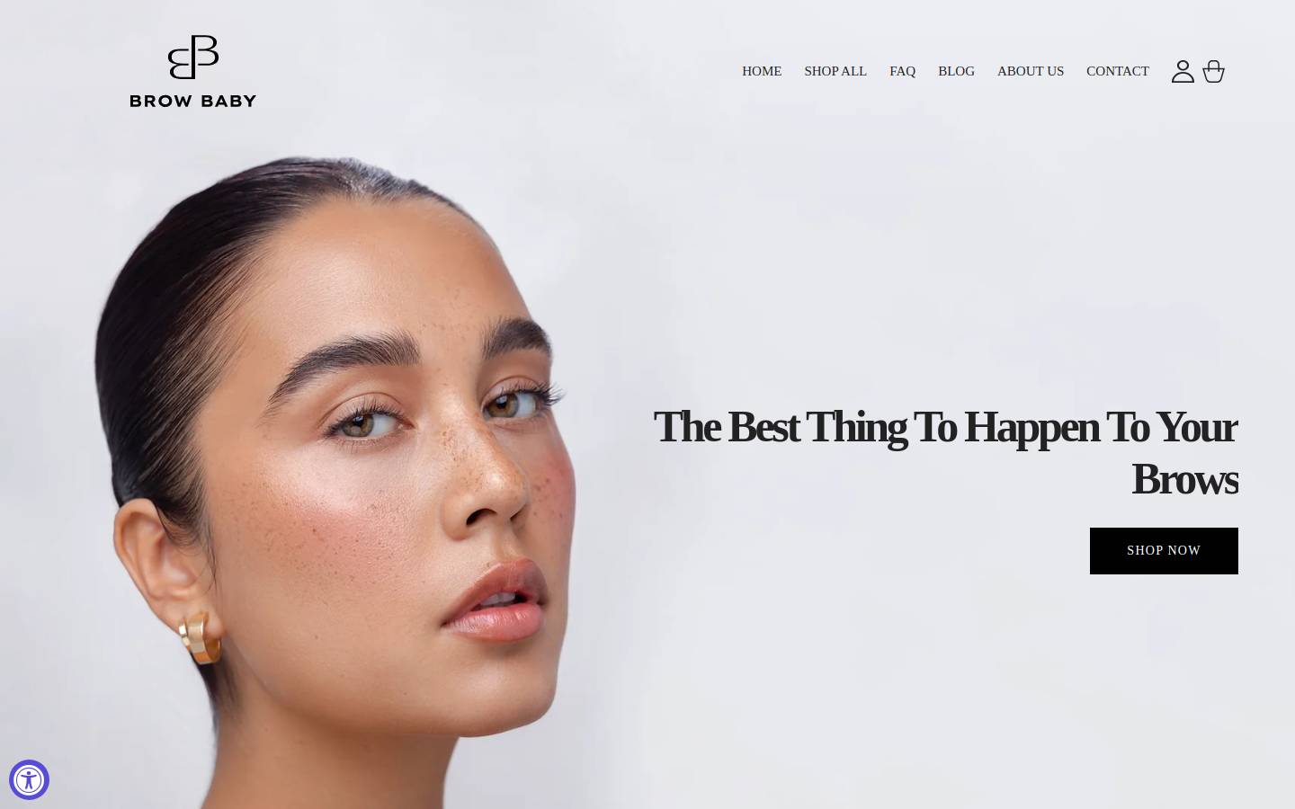 The Brow Baby homepage screenshot