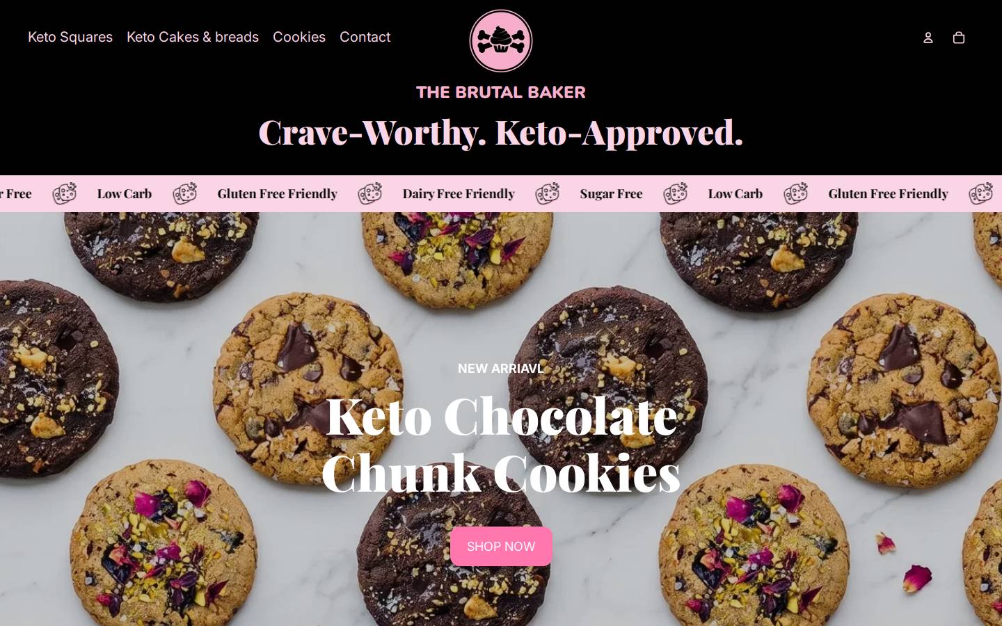 thebrutalbaker.com homepage screenshot