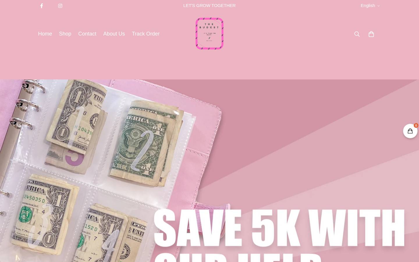 thebudget.store homepage screenshot