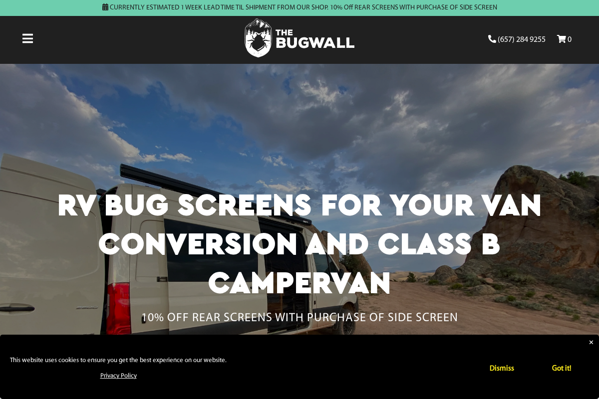 The Bug Wall homepage screenshot