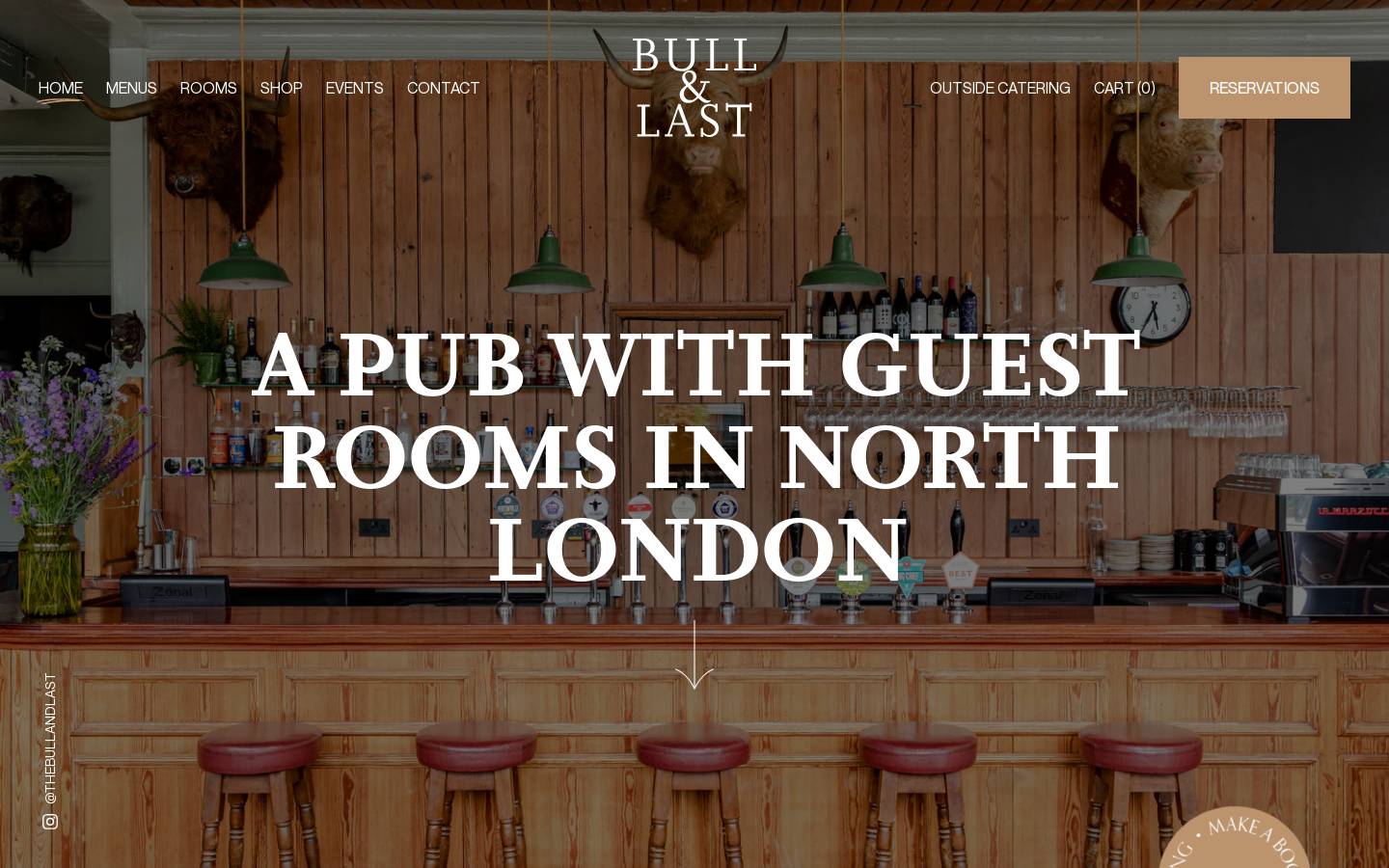 thebullandlast.co.uk homepage screenshot