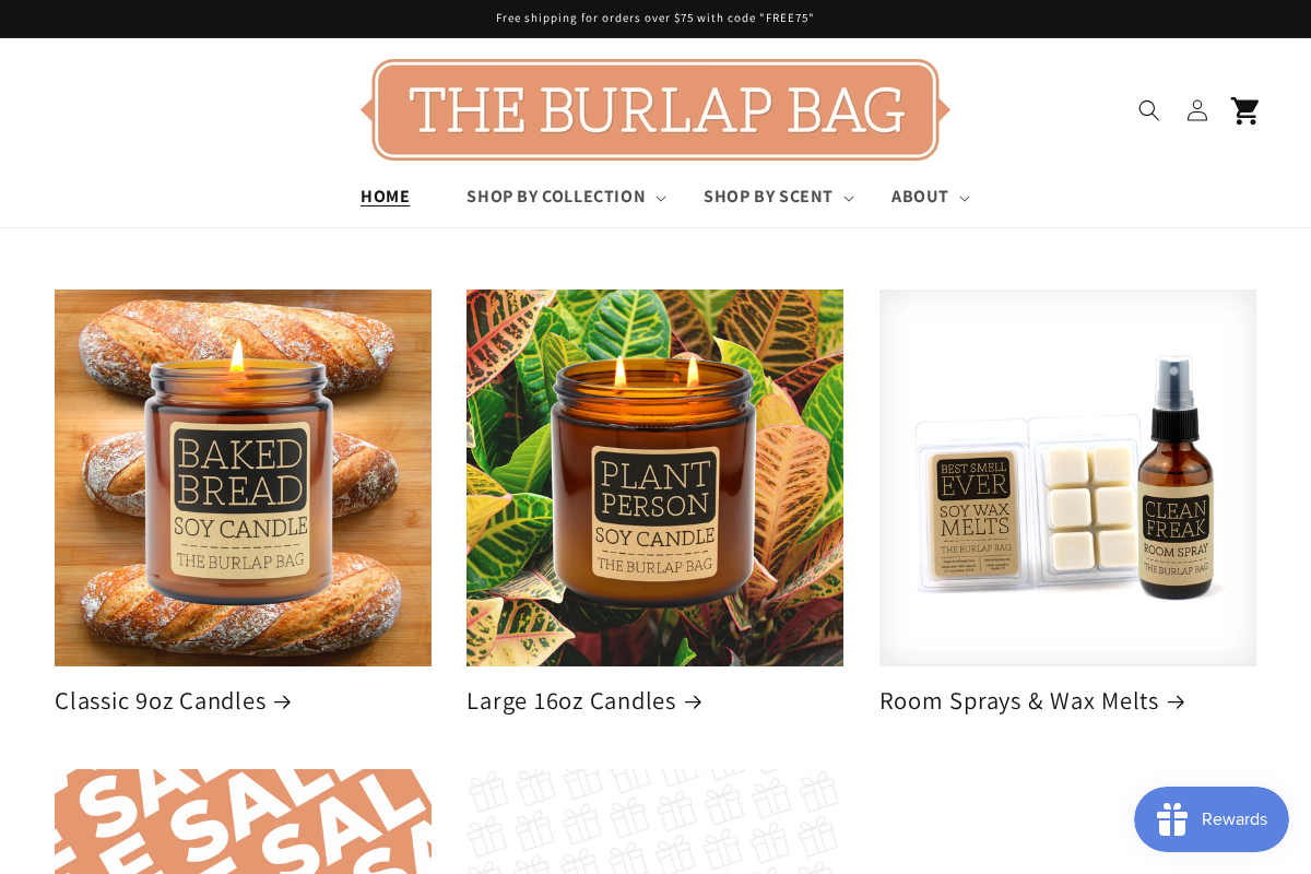 The Burlap Bag homepage screenshot