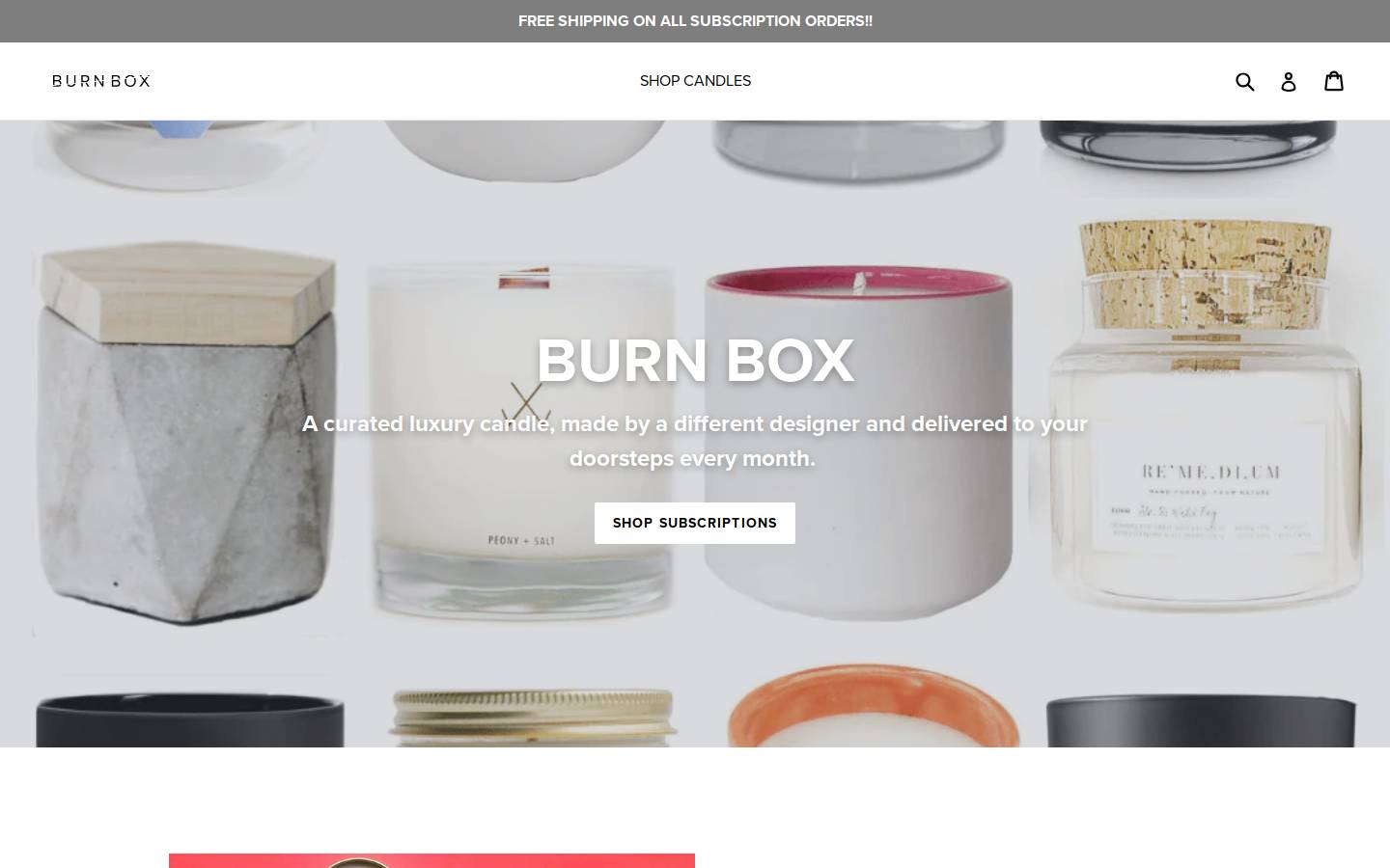 The Burn Box LLC homepage screenshot