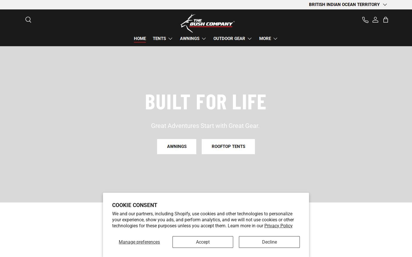 thebushcompany.com homepage screenshot