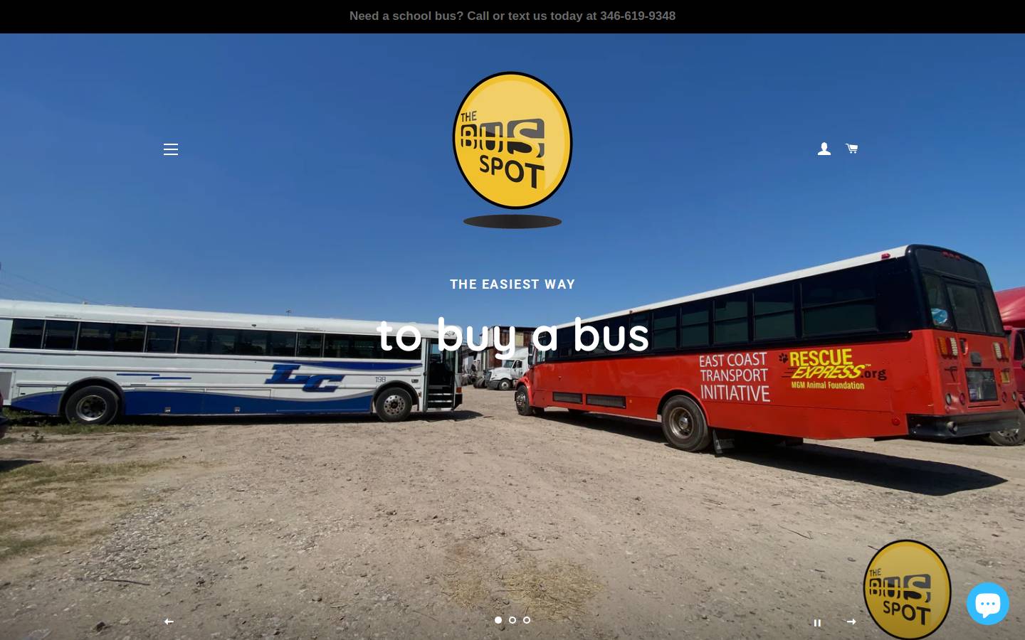 thebusspot.com homepage screenshot