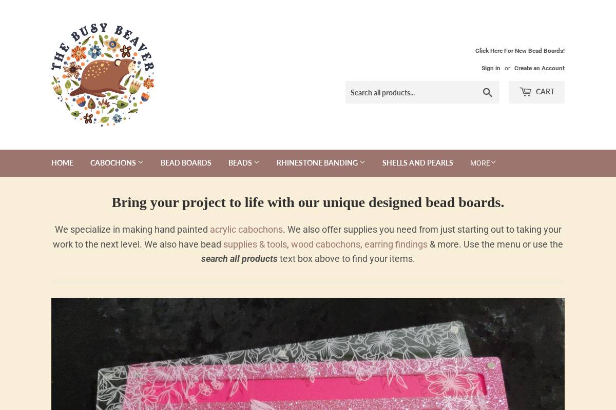 The Busy Beaver homepage screenshot