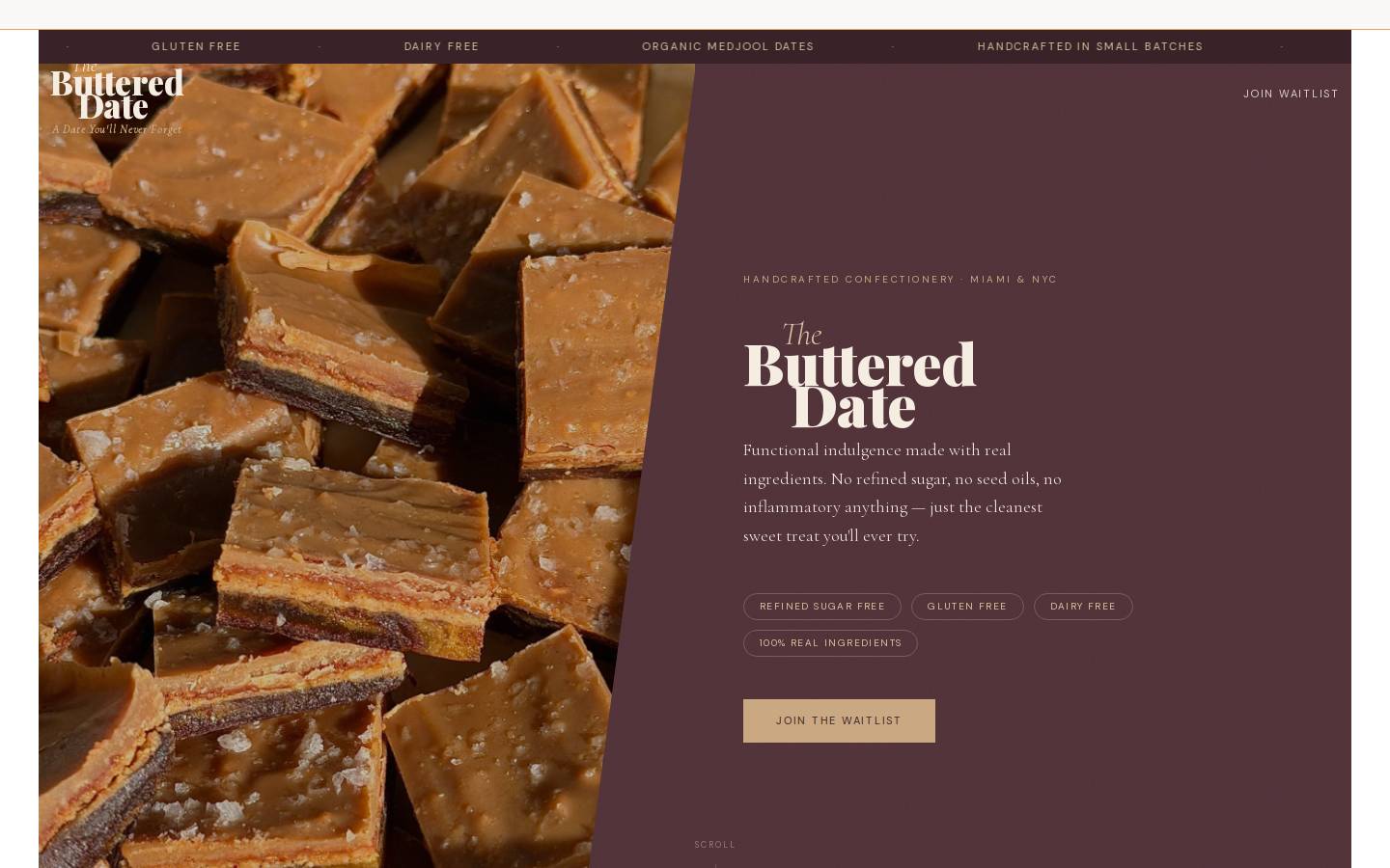 thebuttereddate.com homepage screenshot