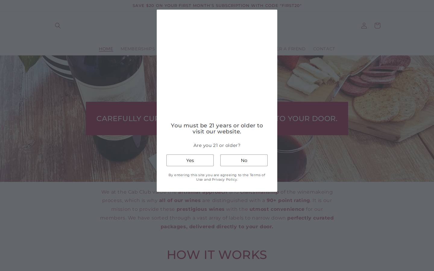 thecabclub.com homepage screenshot