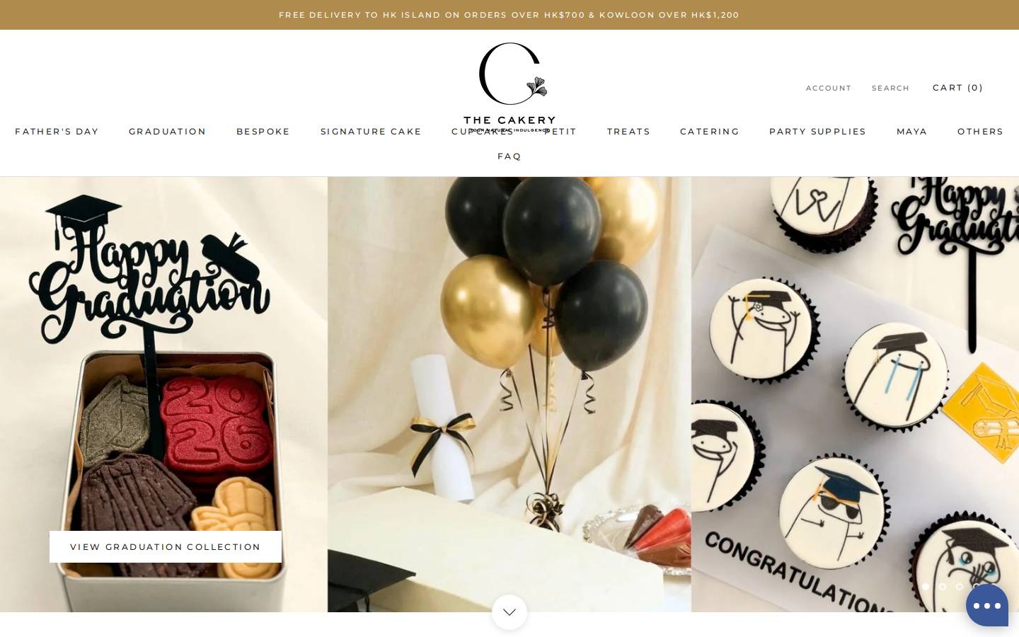 thecakery.com homepage screenshot