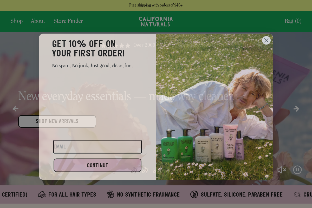 thecalifornianaturals.com homepage screenshot