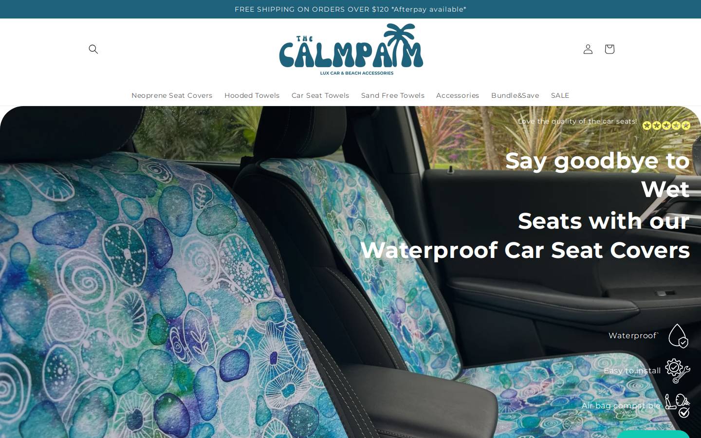 thecalmpalm.com.au homepage screenshot
