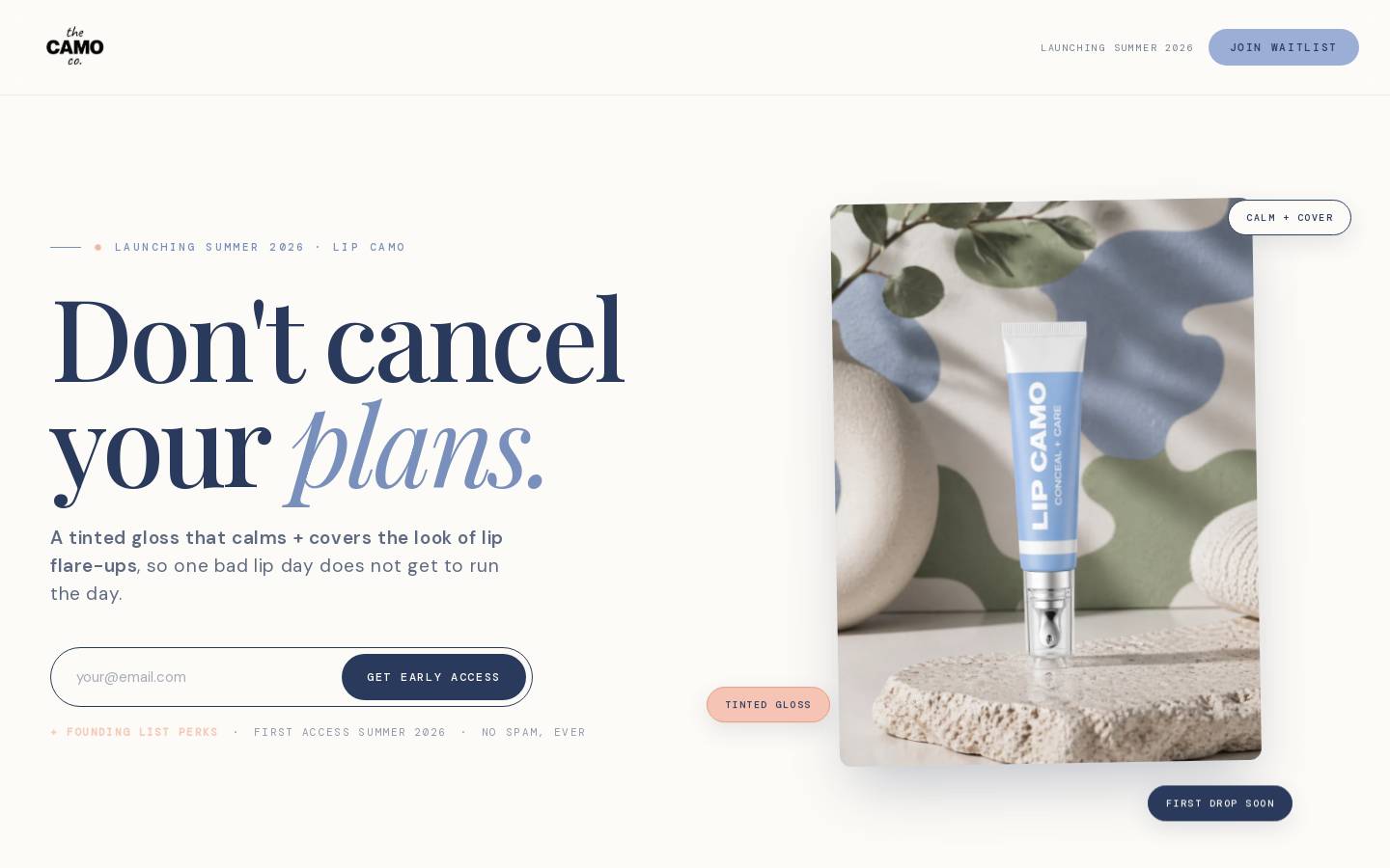 thecamoco.com homepage screenshot