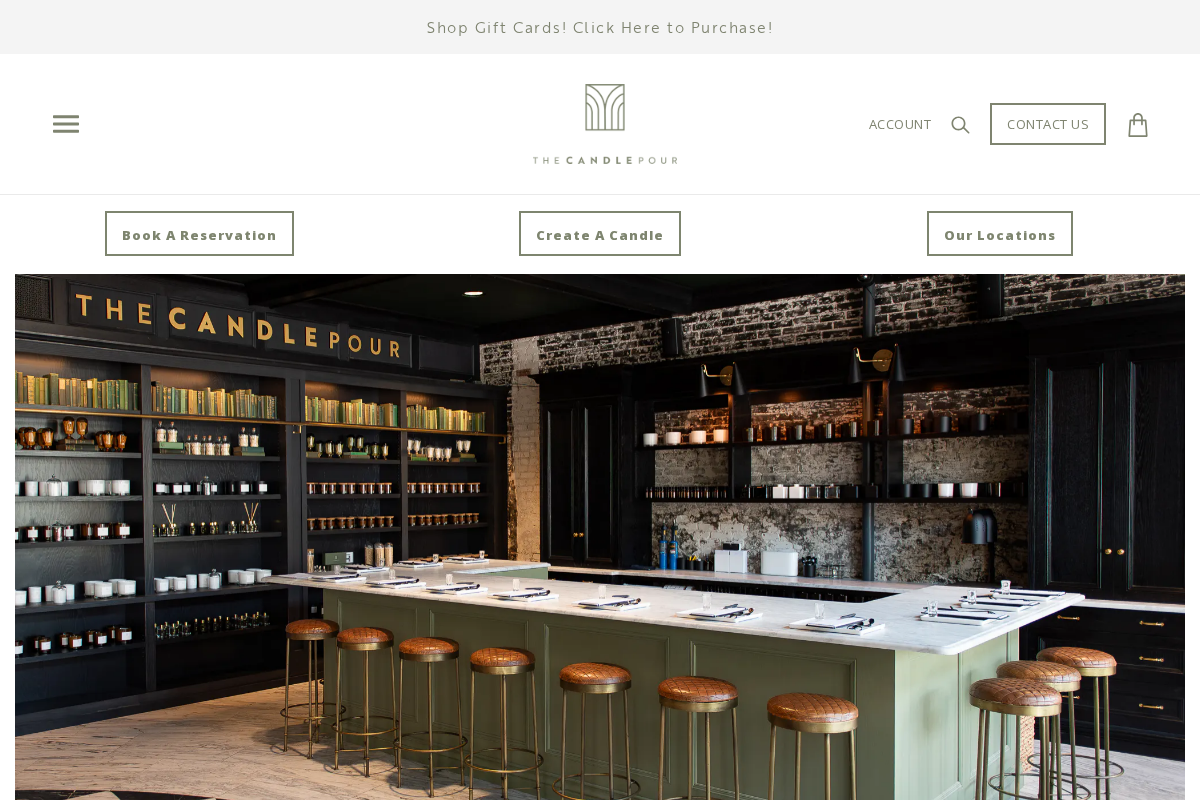 The Candle Pour homepage screenshot