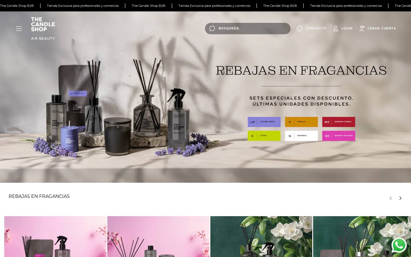 thecandleshopb2b.com homepage screenshot