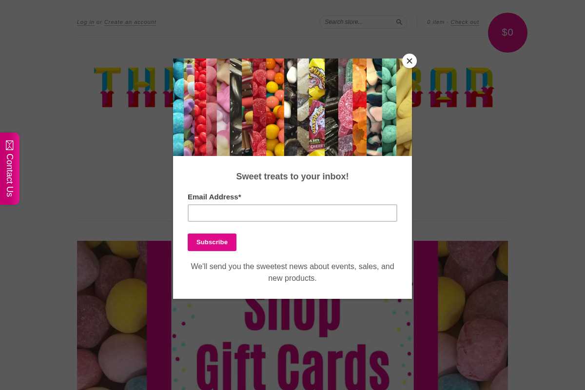 The Candy Bar homepage screenshot