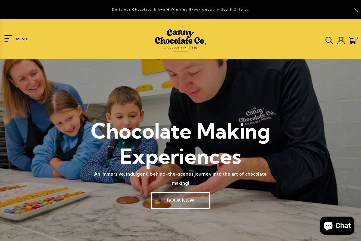 thecannychocolatecompany.com homepage screenshot