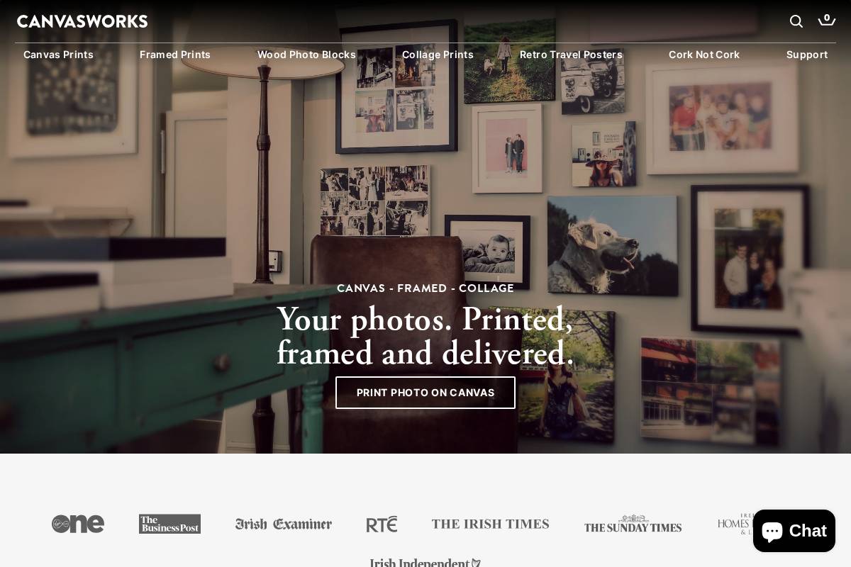 Thecanvasworks homepage screenshot