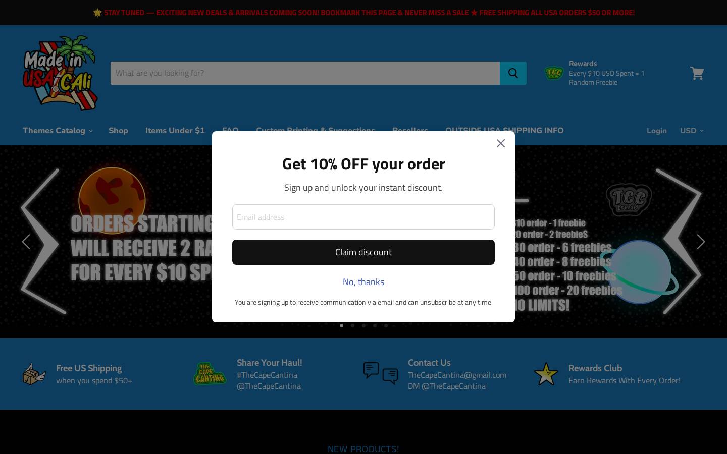 Thecapecantina homepage screenshot