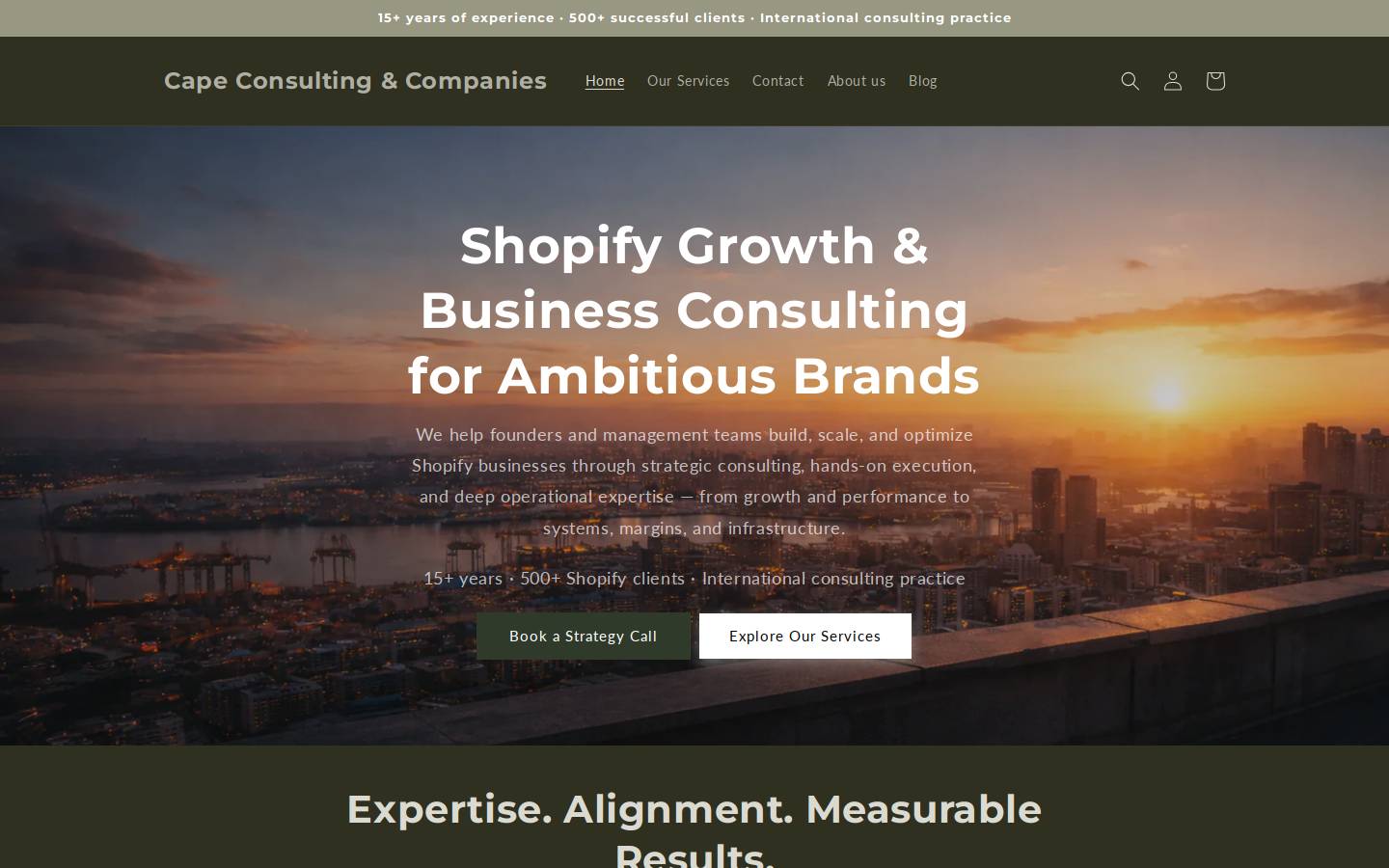 thecapeconsulting.com homepage screenshot