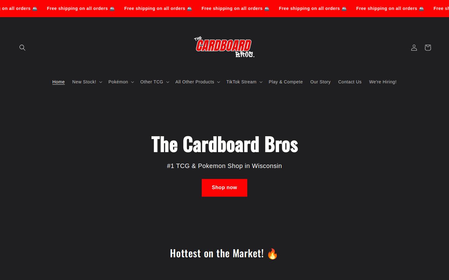 thecardboardbros.com homepage screenshot