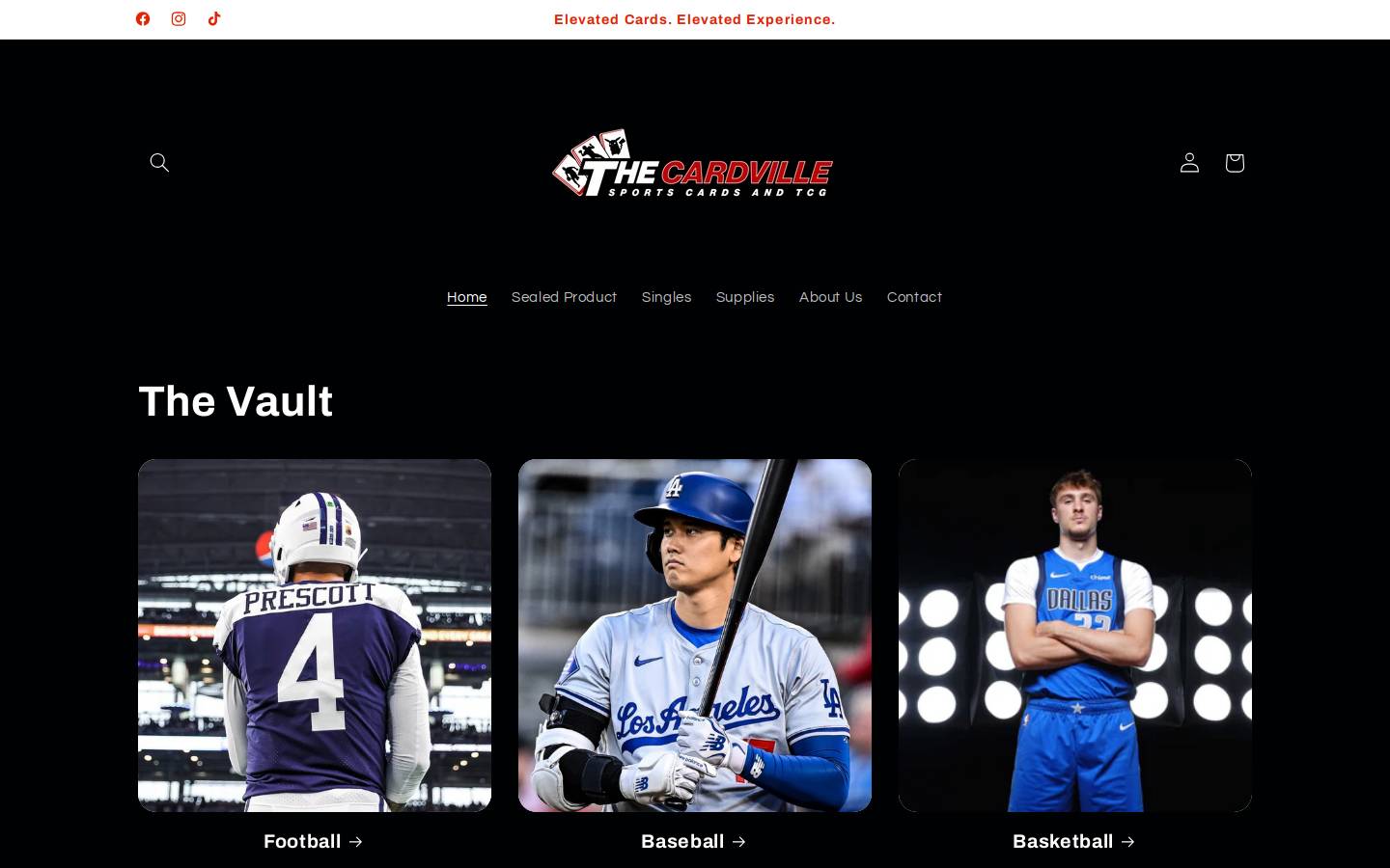thecardvillegtx.com homepage screenshot