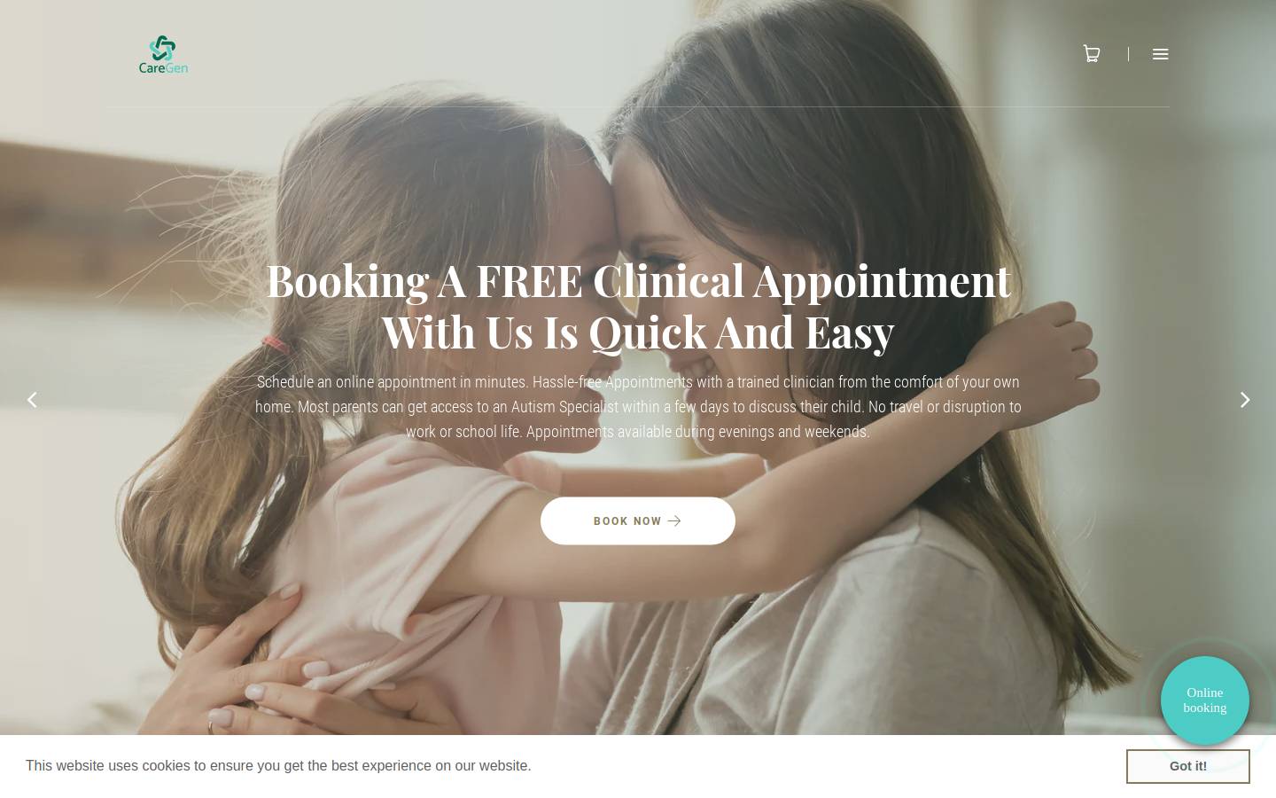 CareGen homepage screenshot