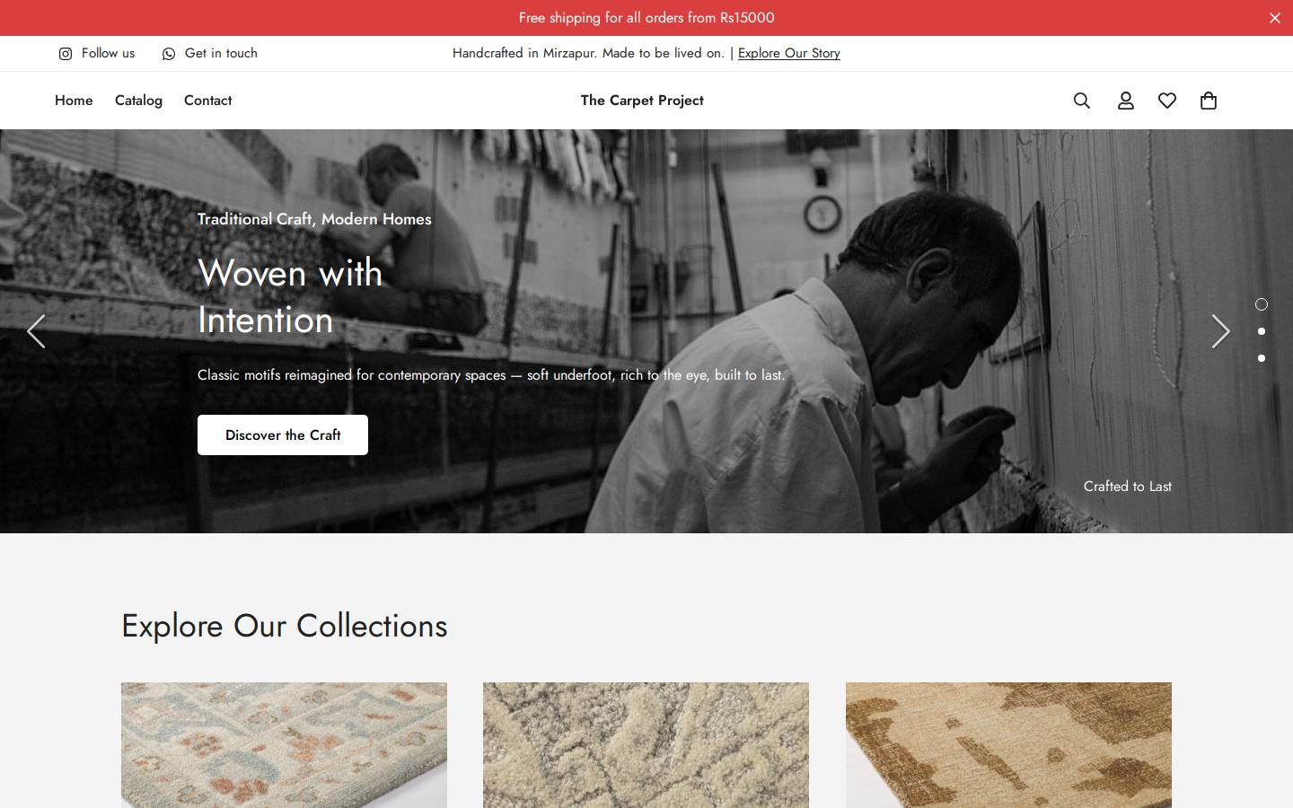 thecarpetproject.com homepage screenshot