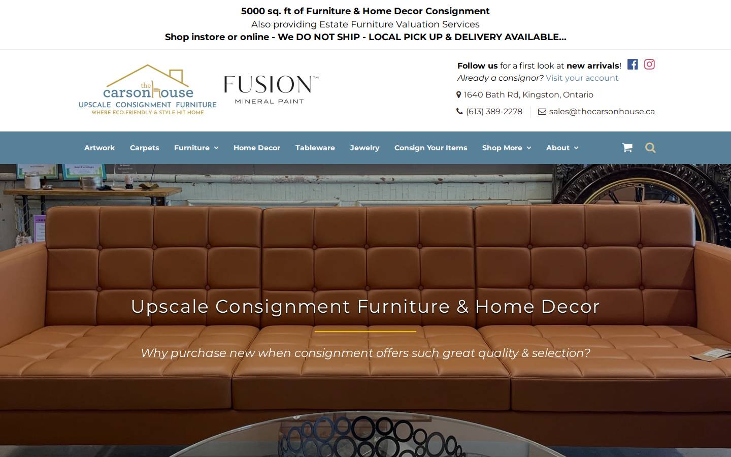 thecarsonhouse.ca homepage screenshot