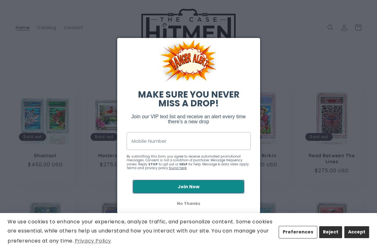 thecasehitmen.com homepage screenshot