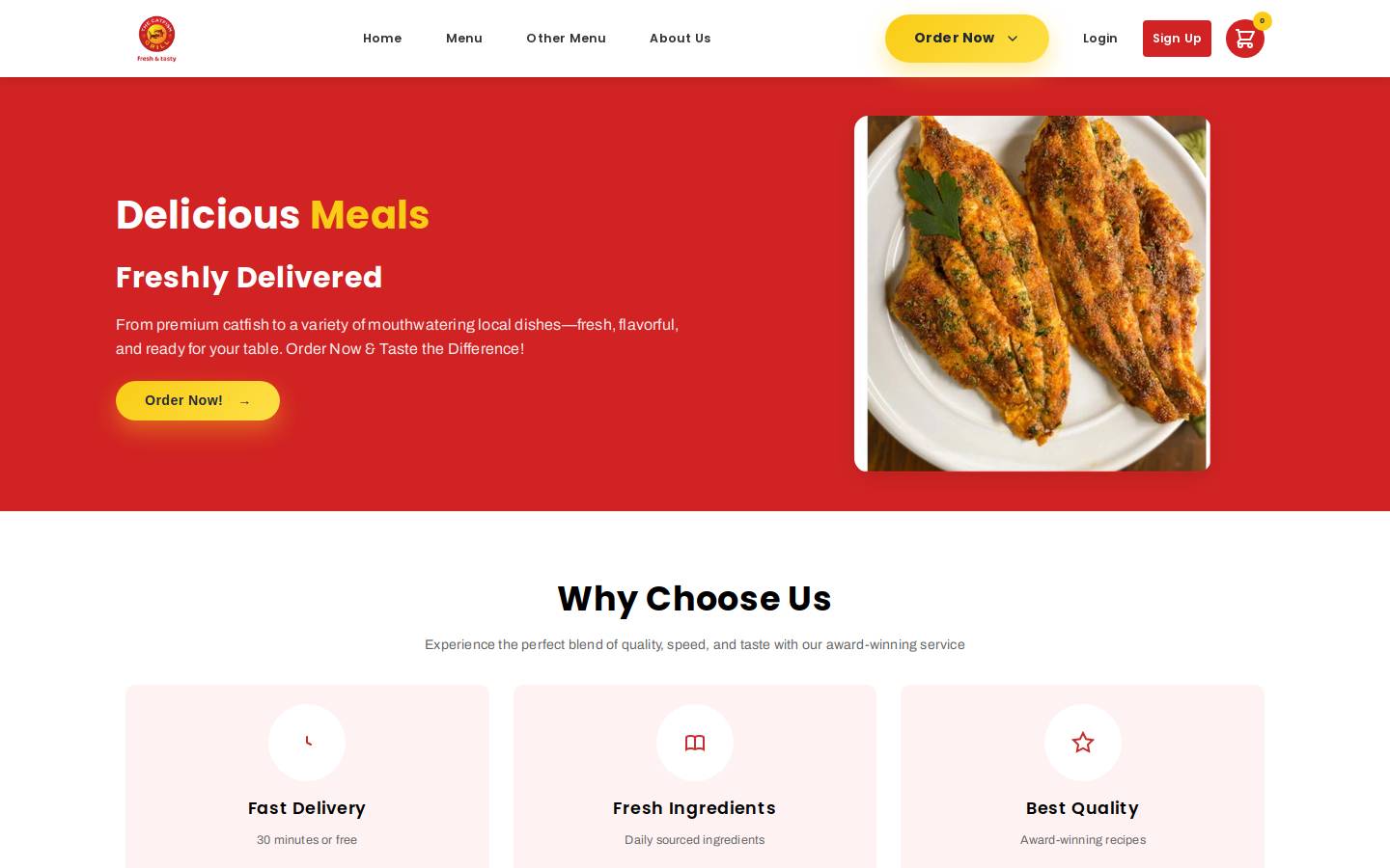 thecatfishgrillghana.com homepage screenshot