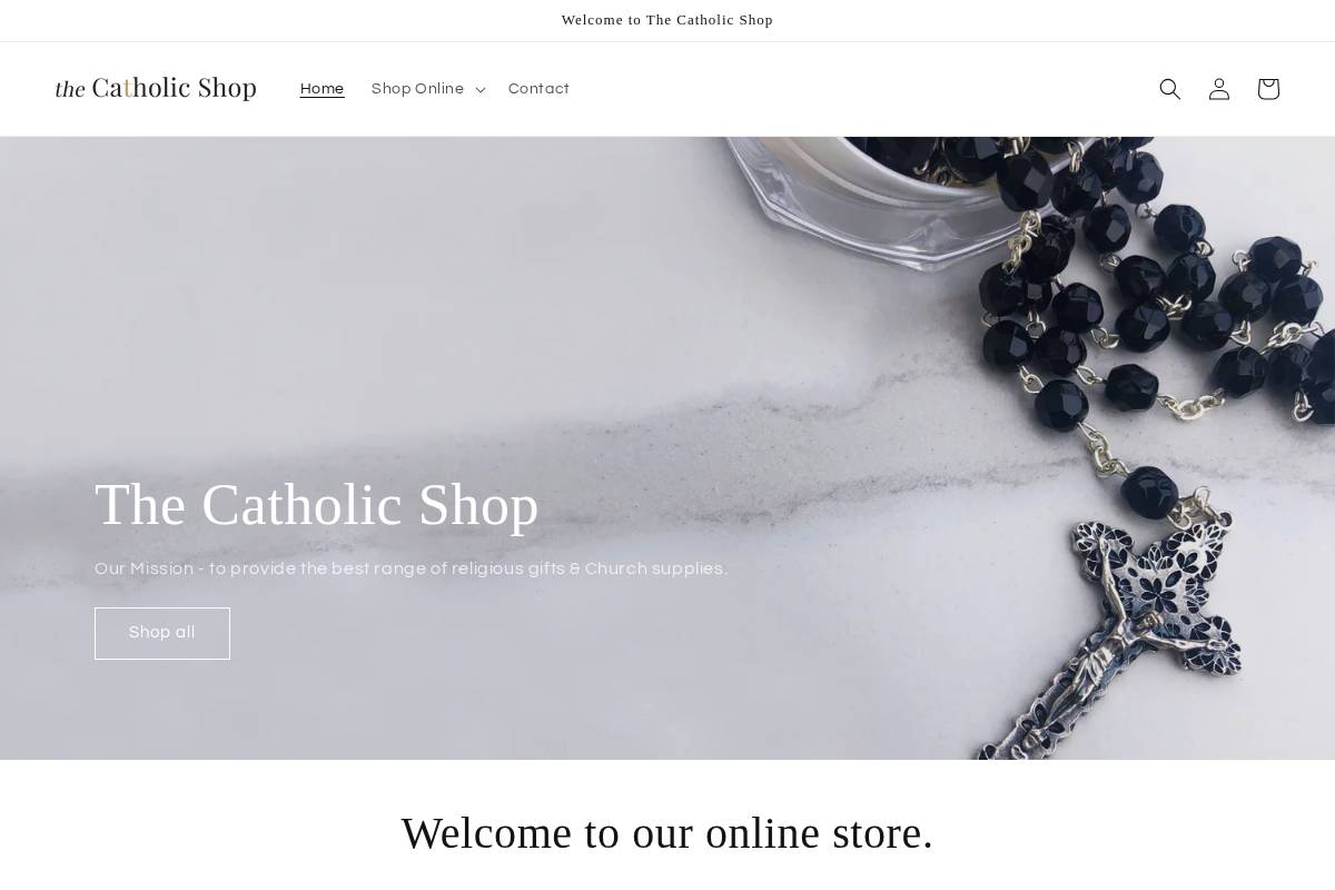 The Catholic Shop homepage screenshot