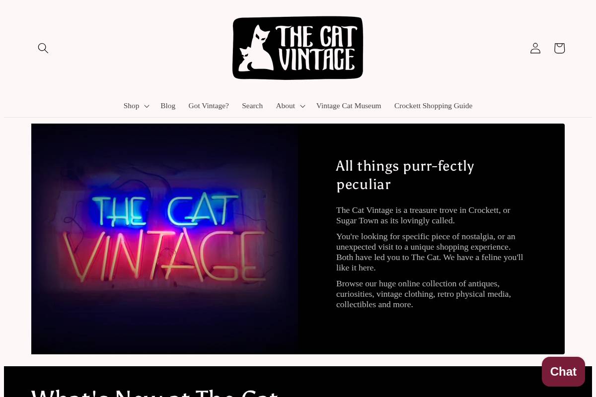 thecatvintage.com homepage screenshot