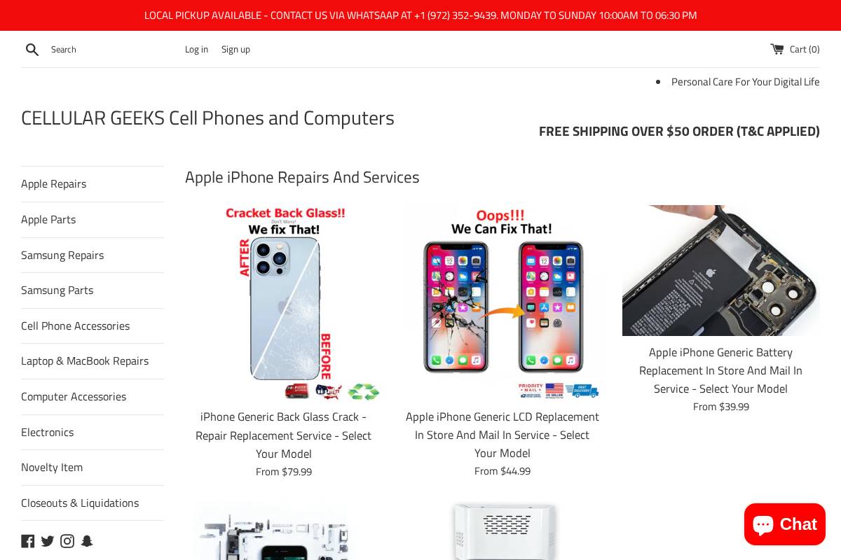 thecellulargeeks.com homepage screenshot