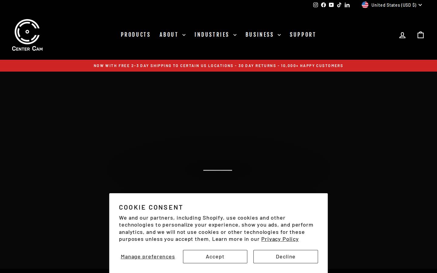 thecentercam.com homepage screenshot