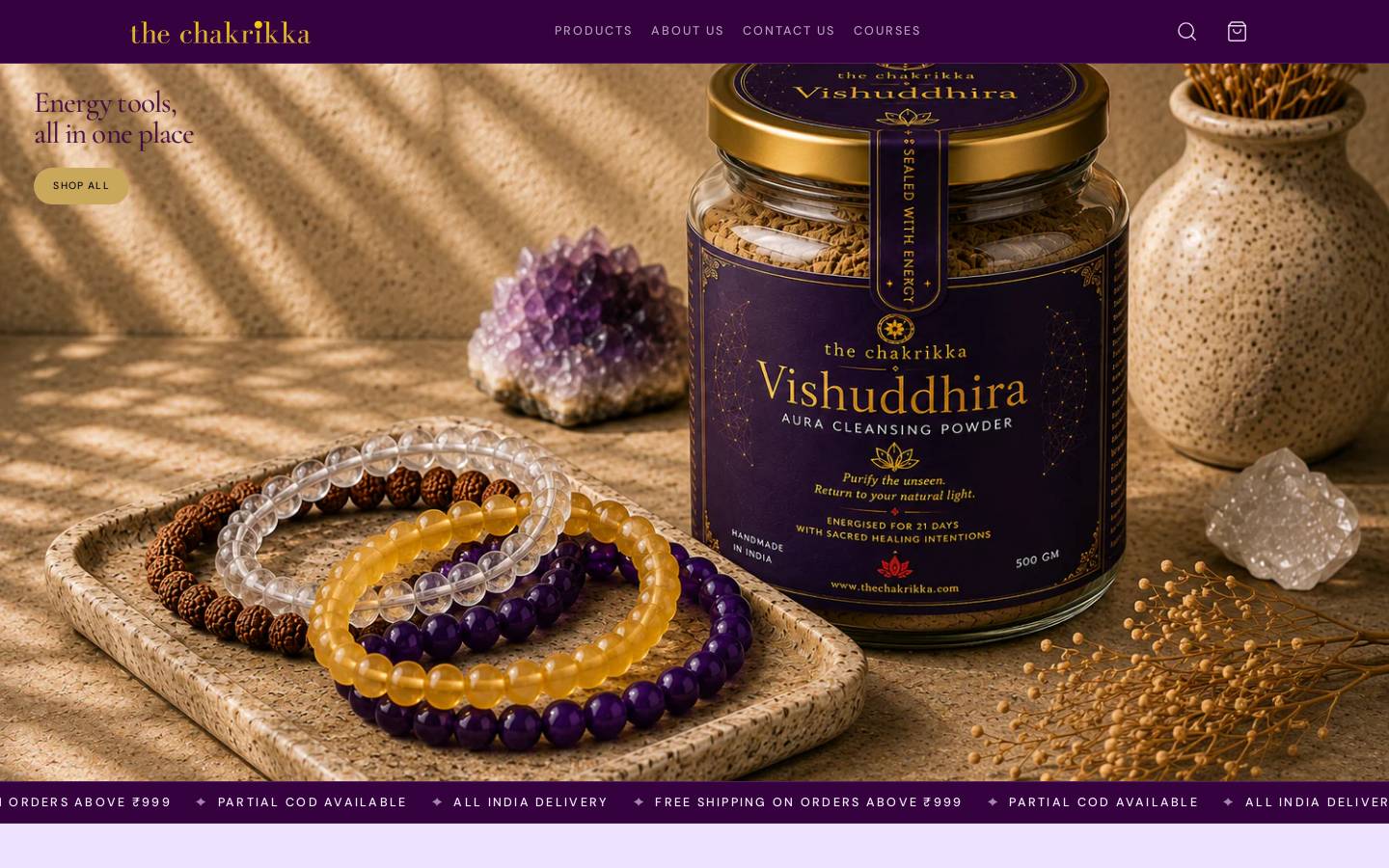 thechakrikka.com homepage screenshot