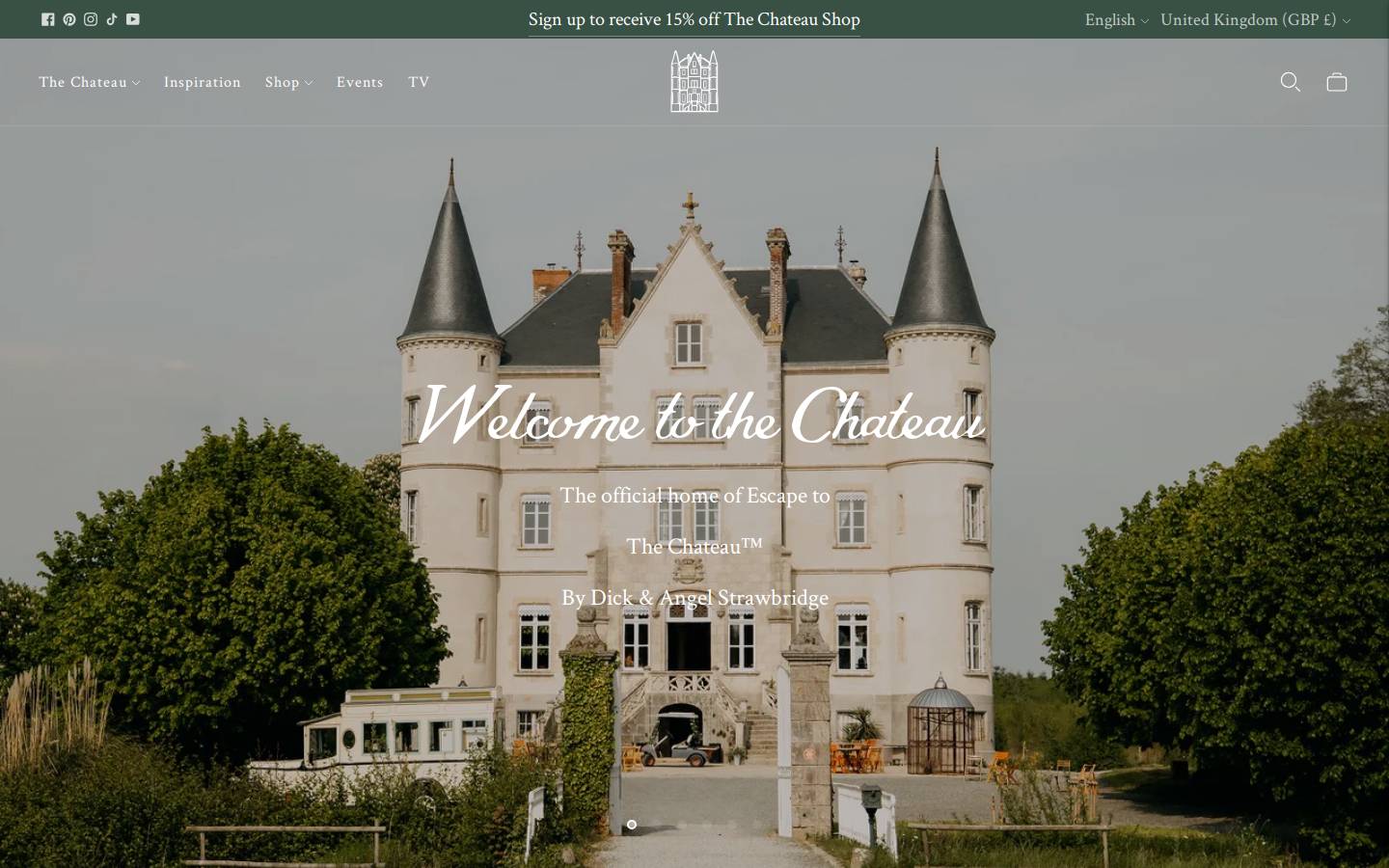 The Chateau Publishing homepage screenshot