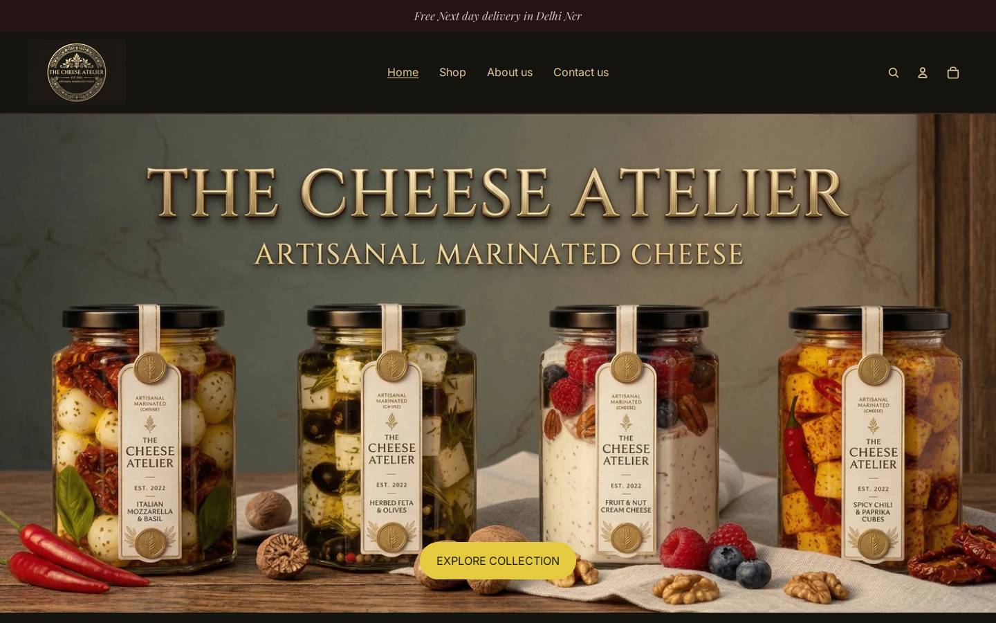 thecheeseatelier.com homepage screenshot